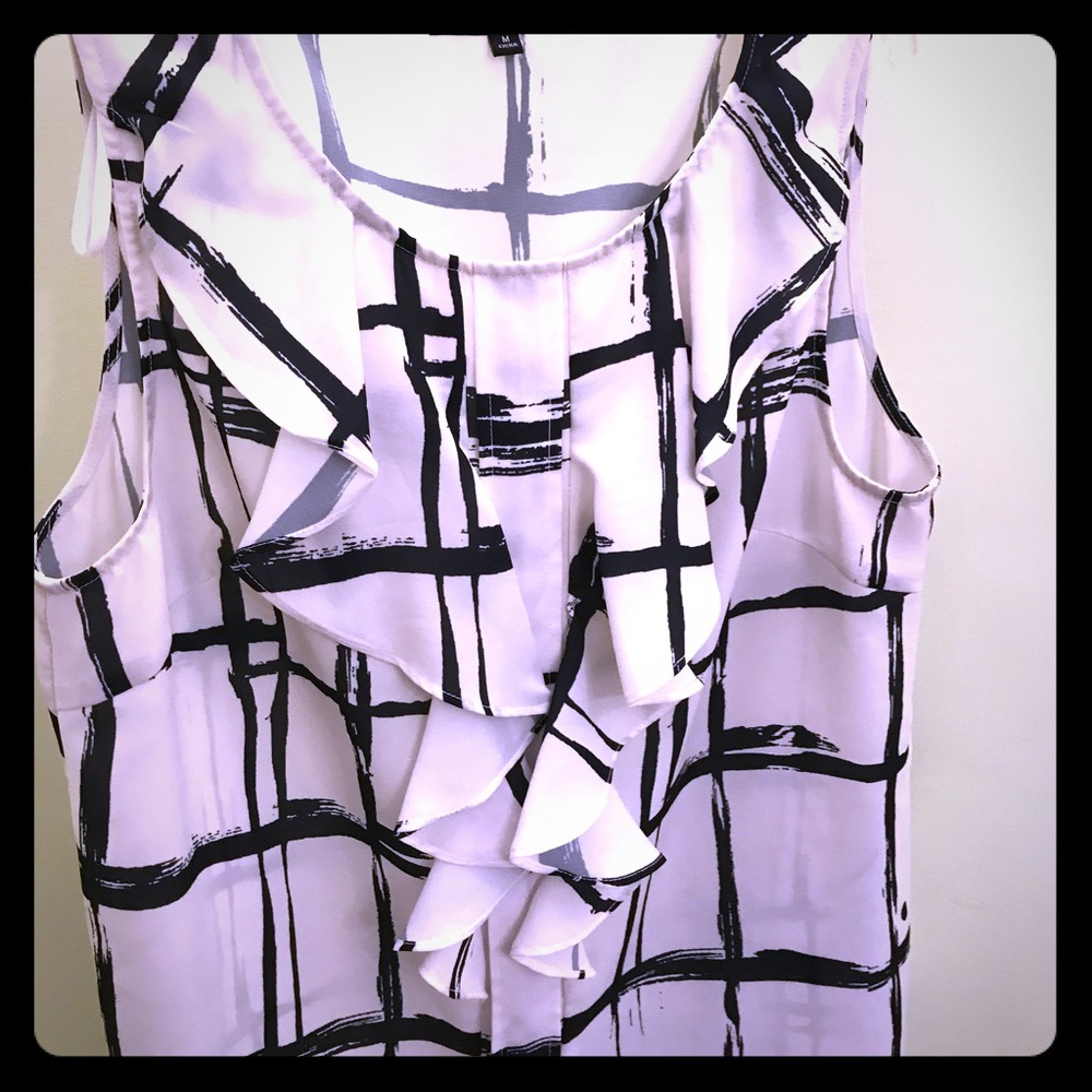 Alex Marie Ruffle Front Blouse